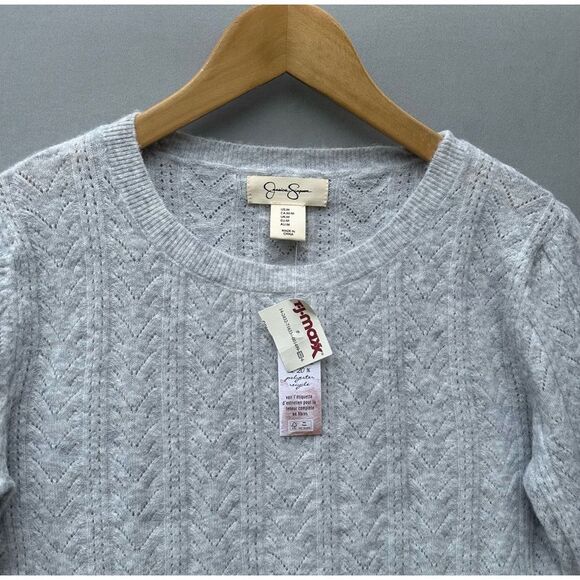 5 for $45 NWT Jessica Simpson Sweater Pullover Women Size M Gray Knit - Picture 3 of 8